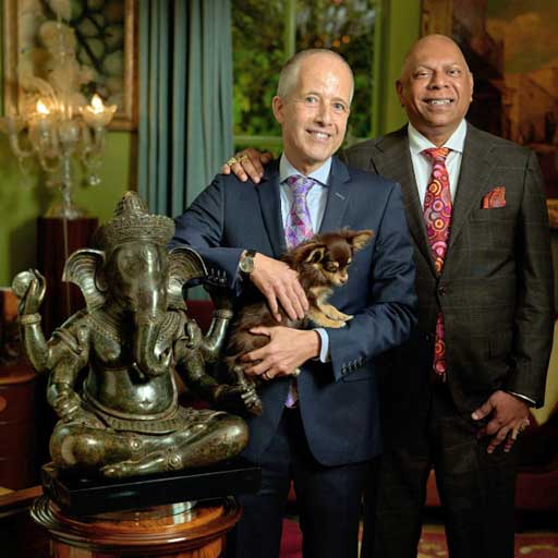 Vinco David and his husband Adjiedj Bakas.