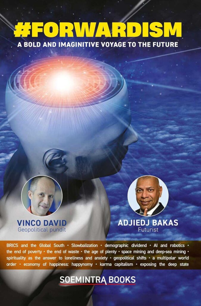 #Forwardism book cover stating a bold and imaginative voyage to the future