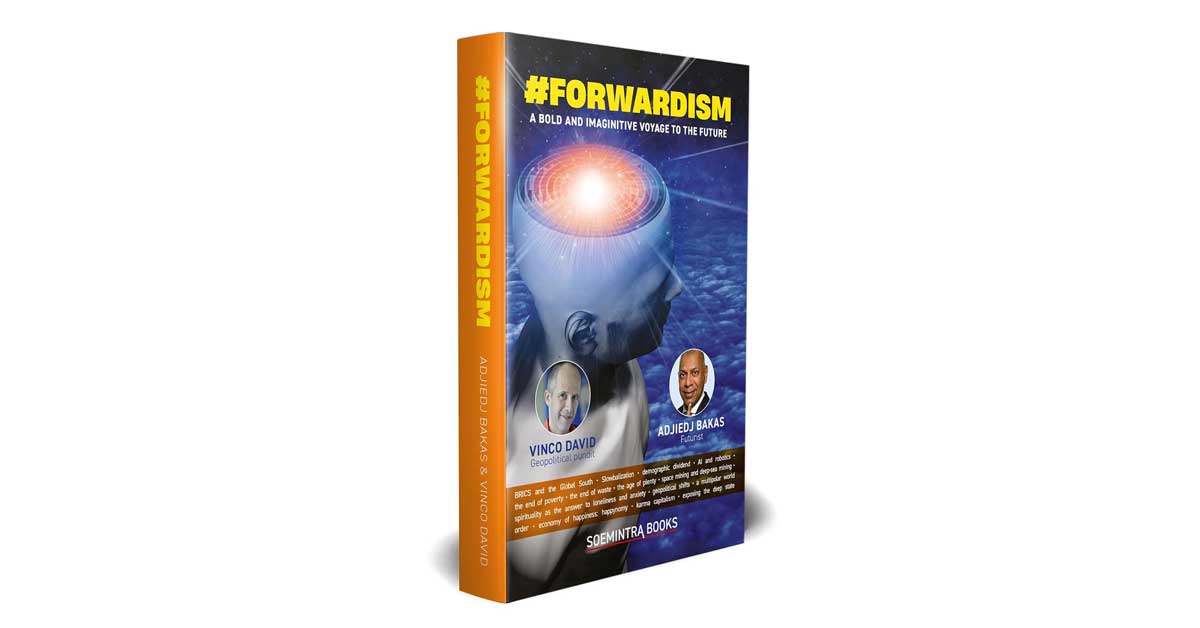 Book called Forwardism from the side, showing the spine and front cover.